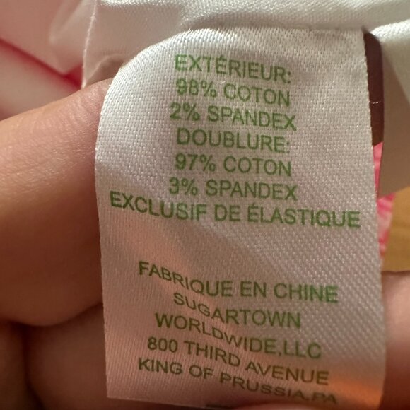 Lilly Pulitzer Dress Womens 0 Pink Merian Palm Leaf Summer Puff Sleeve - Picture 7 of 8